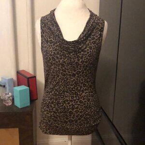 Michael Kors leopard print sleeveless shirt